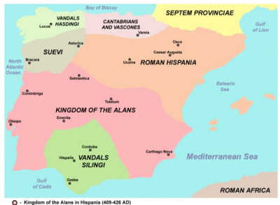 Следы аланов в разных регионах мира